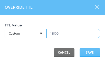 TTL override modal