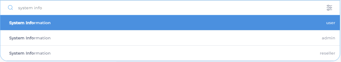 Search results