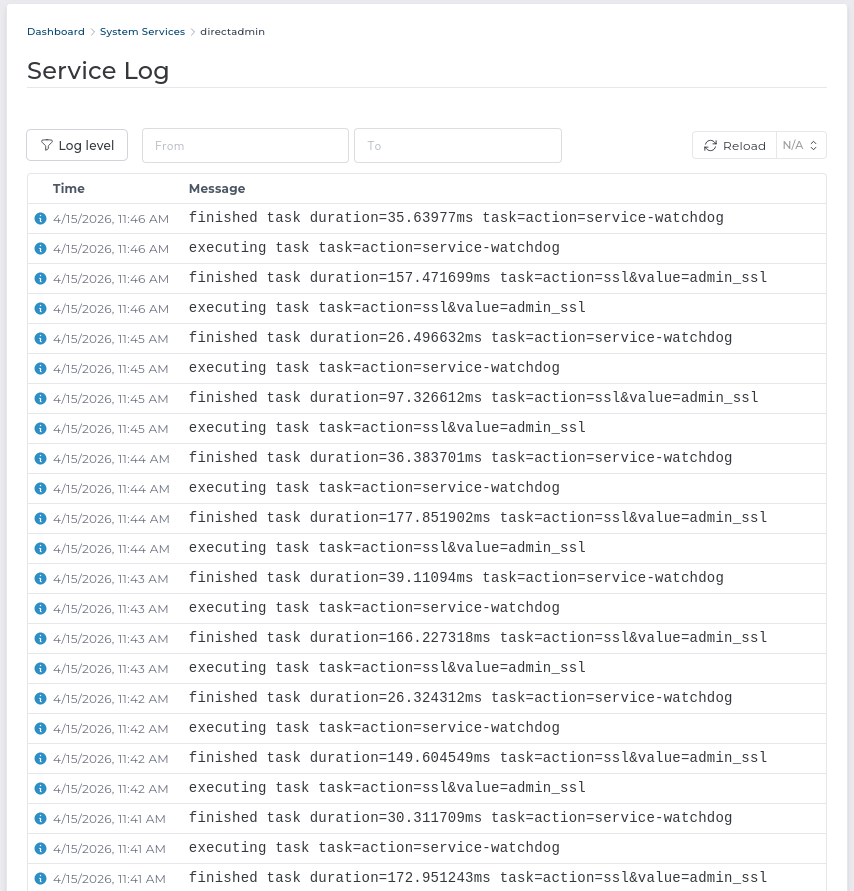 Service Log Viewer