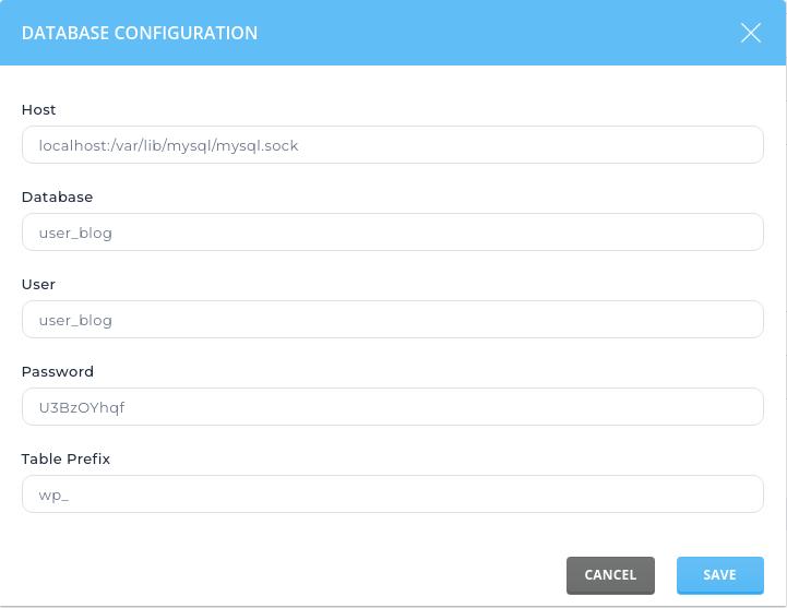 WordPress Database Configuration