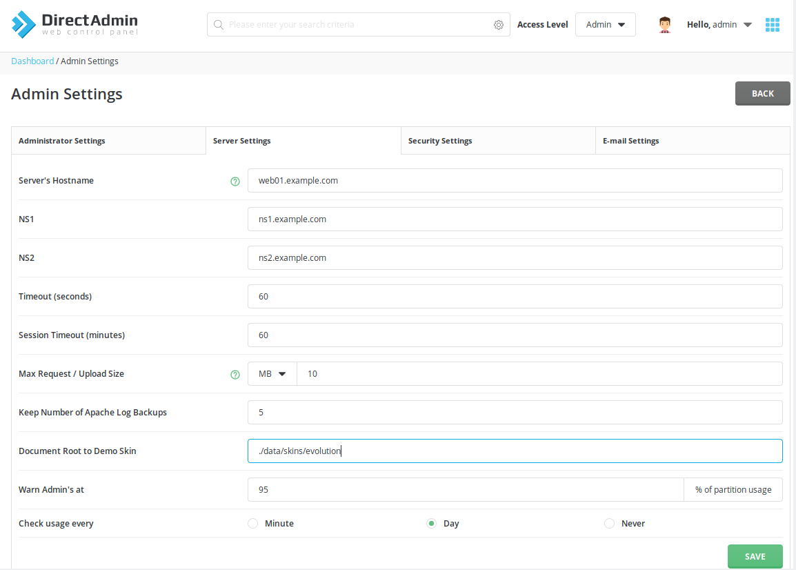 How To Start Directadmin